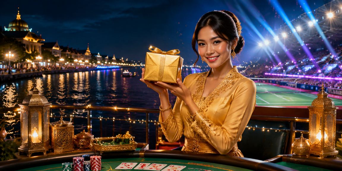 Permainan Baccarat tradisional dengan pemandangan kebaya Malaysia
